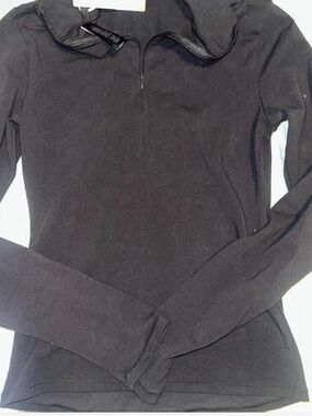 SKIMS Cotton Jersey Turtleneck-1/4 zip